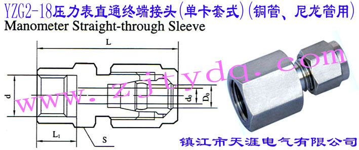 YZG2-18ֱͨK˽^(οʽ)(~)Manometer Straight-through Sleeve